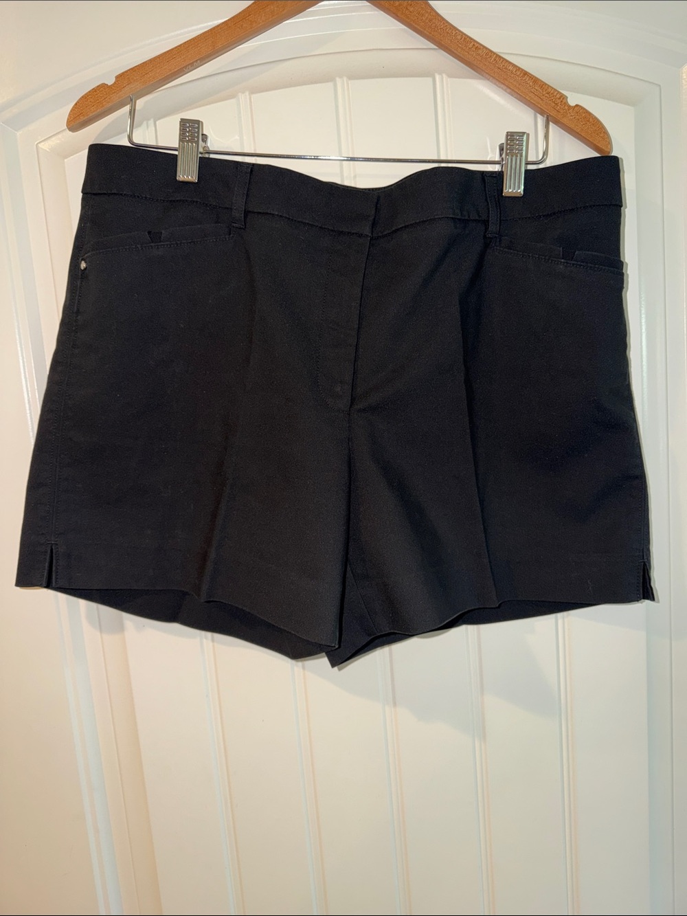 White House Black Market Black High-Waist Tailored Shorts
